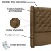 Kit Cabeceira e Calçadeira Recamier King 1,95m Vicenza Suede Caramelo - Pallazio