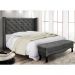 Kit Cabeceira e Calçadeira Recamier King 1,95m Vicenza Suede Cinza - Pallazio