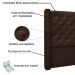 Kit Cabeceira e Calçadeira Recamier King 1,95m Vicenza Suede Marrom Café - Pallazio