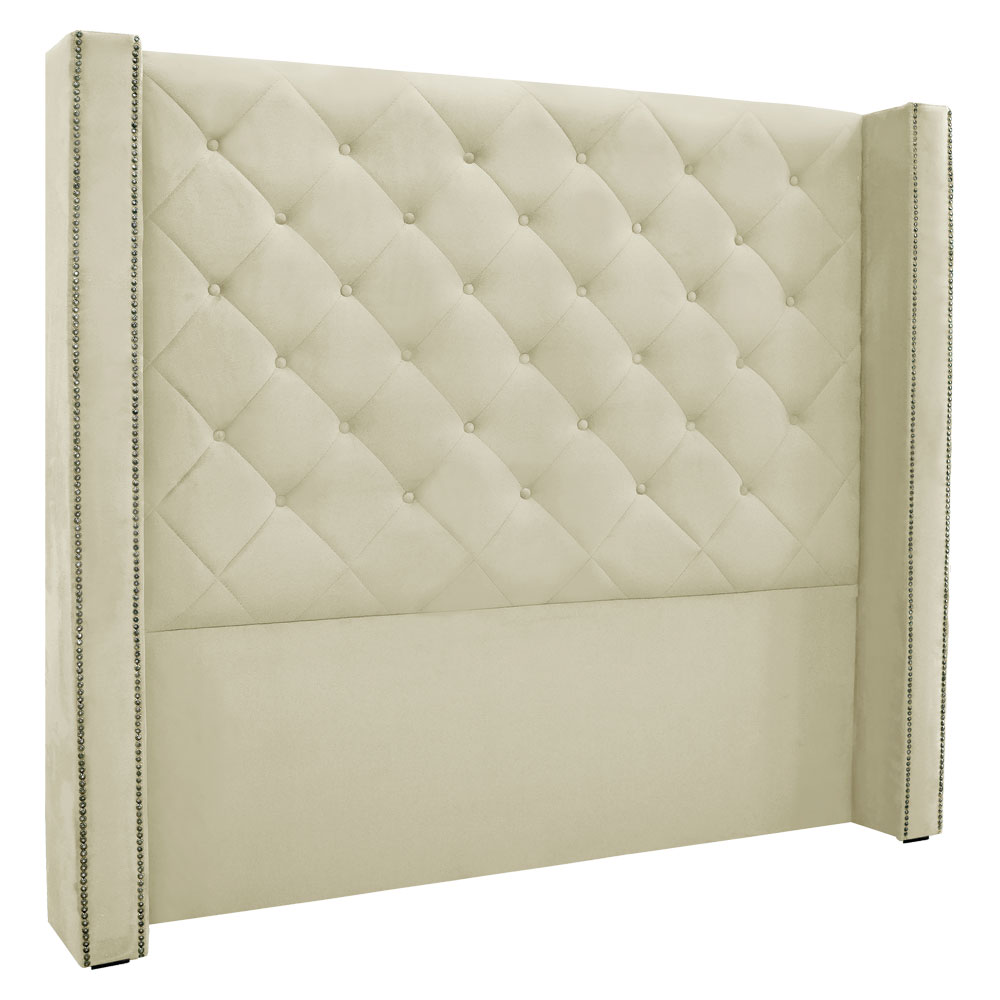 Kit Cabeceira e Calçadeira Recamier King 1,95m Vicenza Veludo - Pallazio