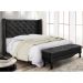 Kit Cabeceira e Calçadeira Recamier King 1,95m Vicenza Veludo Preto - Pallazio