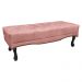 Kit Cabeceira e Calçadeira Recamier King 1,95m Vicenza Veludo Rosa - Pallazio