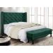 Kit Cabeceira e Calçadeira Recamier King 1,95m Vicenza Veludo Verde Floresta - Pallazio