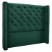 Kit Cabeceira e Calçadeira Recamier King 1,95m Vicenza Veludo Verde Floresta - Pallazio