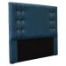 Kit Cabeceira e Calçadeira Recamier Queen 1,60m Gênova Veludo Azul Marinho - Pallazio