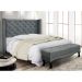 Kit Cabeceira e Calçadeira Recamier Queen 1,60m Vicenza Veludo Cinza Grafite - Pallazio
