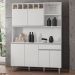 Kit Cozinha Compacta 130cm com 6 Portas e 1 Gaveta Nicole Branco - Pallazio