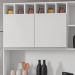 Kit Cozinha Compacta 130cm com 6 Portas e 1 Gaveta Nicole Branco - Pallazio