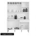 Kit Cozinha Compacta 130cm com 6 Portas e 1 Gaveta Nicole Cinza Escuro - Pallazio