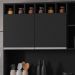 Kit Cozinha Compacta 130cm com 6 Portas e 1 Gaveta Nicole Preto - Pallazio