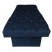 Kit Maca Reta Capitonê 0,60m Sophia com Mocho Base Madeira e Escada Veludo Azul Marinho - Pallazio