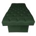 Kit Maca Reta Capitonê 0,60m Sophia com Mocho Base Madeira e Escada Veludo Verde - Pallazio