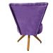 Kit Maca Reta Capitonê 0,70m Sophia com Mocho Base Madeira e Escada Veludo Roxo - Pallazio