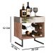 Kit Mesa de Centro Adega e Prateleira Multiuso 60 cm Industrial Ariel Demolição - Pallazio