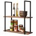 Kit Mesa de Centro e Prateleira Multiuso 60 cm Industrial Ariel Demolição - Pallazio