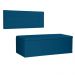 Kit Painel e Calçadeira Baú Casal 1,40m Berlim Suede Azul Marinho - Pallazio