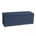 Kit Painel e Calçadeira Baú Casal 1,40m Berlim Suede Azul Marinho - Pallazio