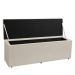 Kit Painel e Calçadeira Baú Casal 1,40m Berlim Suede Bege - Pallazio