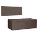 Kit Painel e Calçadeira Baú Casal 1,40m Berlim Suede Marrom - Pallazio