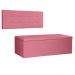 Kit Painel e Calçadeira Baú Casal 1,40m Berlim Suede Rosa - Pallazio