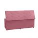 Kit Painel e Calçadeira Baú Casal 1,40m Berlim Suede Rosa - Pallazio