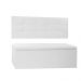 Kit Painel e Calçadeira Baú Casal 1,40m Roma Corano Branco - Pallazio