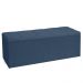 Kit Painel e Calçadeira Baú Casal 1,40m Roma Suede Azul Marinho - Pallazio