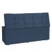 Kit Painel e Calçadeira Baú Casal 1,40m Roma Suede Azul Marinho - Pallazio