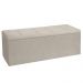 Kit Painel e Calçadeira Baú Casal 1,40m Roma Suede Bege - Pallazio