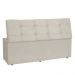 Kit Painel e Calçadeira Baú Casal 1,40m Roma Suede Bege - Pallazio