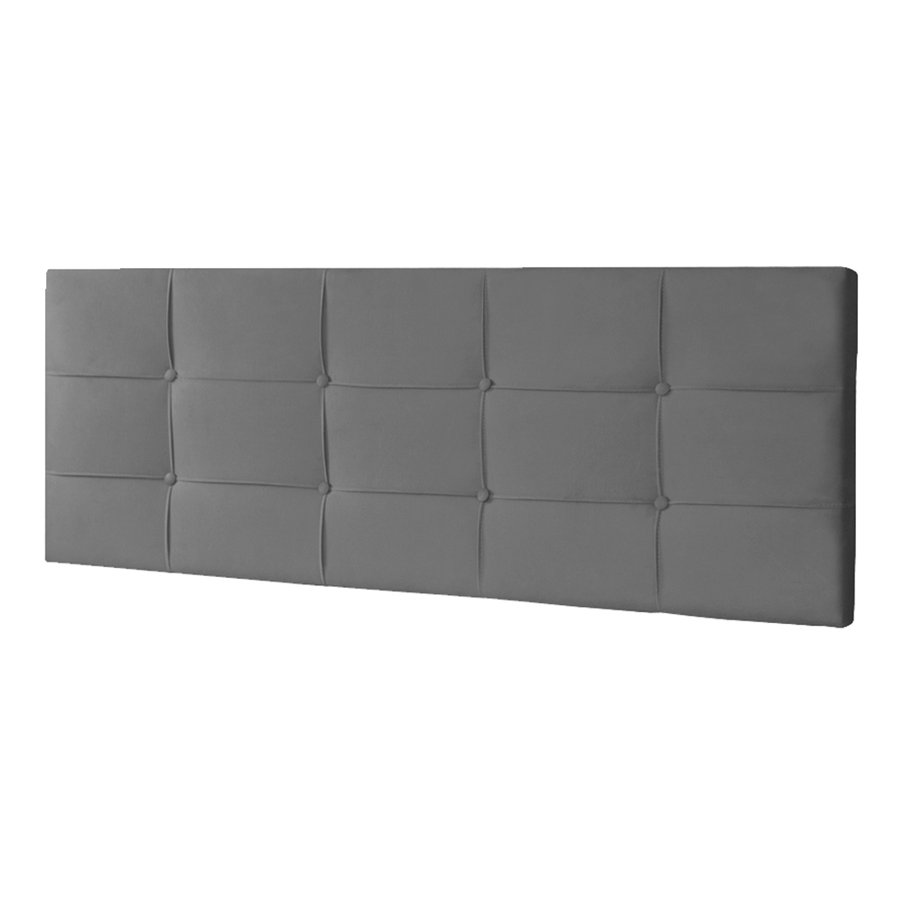 Kit Painel e Calçadeira Baú Casal 1,40m Roma Suede Cinza - Pallazio
