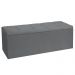 Kit Painel e Calçadeira Baú Casal 1,40m Roma Suede Cinza - Pallazio
