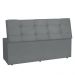 Kit Painel e Calçadeira Baú Casal 1,40m Roma Suede Cinza - Pallazio