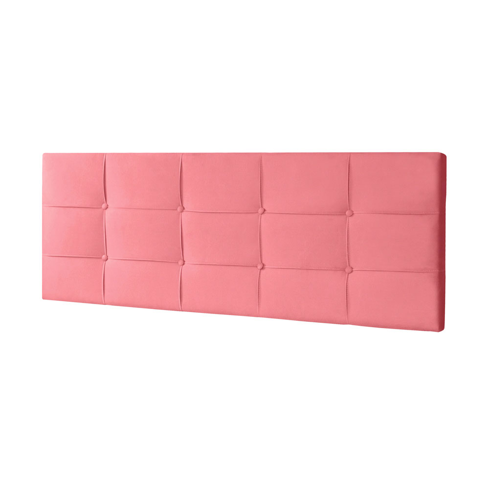 Kit Painel e Calçadeira Baú Casal 1,40m Roma Suede Rosa - Pallazio