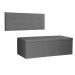 Kit Painel e Calçadeira Baú King 1,95m Berlim Suede Cinza - Pallazio