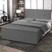 Kit Painel e Calçadeira Baú King 1,95m Berlim Suede Cinza - Pallazio