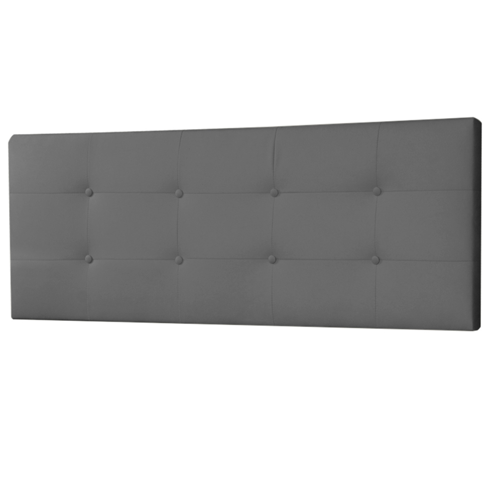 Kit Painel e Calçadeira Baú King 1,95m Berlim Suede Cinza - Pallazio