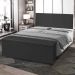 Kit Painel e Calçadeira Baú King 1,95m Berlim Suede Preto - Pallazio