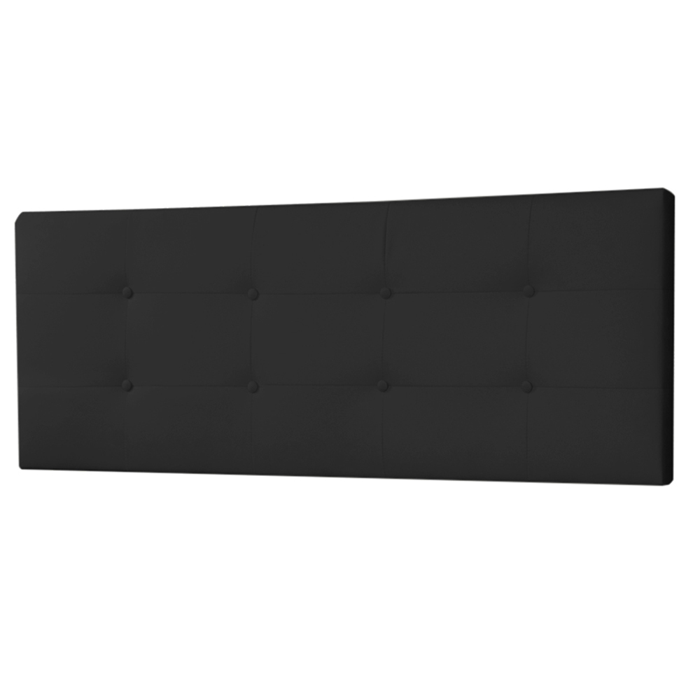 Kit Painel e Calçadeira Baú King 1,95m Berlim Suede Preto - Pallazio