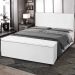 Kit Painel e Calçadeira Baú Queen 1,60m Berlim Corano Branco - Pallazio