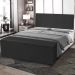 Kit Painel e Calçadeira Baú Queen 1,60m Berlim Corano Preto - Pallazio