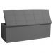 Kit Painel e Calçadeira Baú Queen 1,60m Roma Corano Cinza - Pallazio