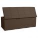 Kit Painel e Calçadeira Baú Queen 1,60m Roma Corano Marrom - Pallazio