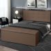 Kit Painel e Calçadeira Baú Queen 1,60m Roma Suede Marrom - Pallazio