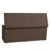 Kit Painel e Calçadeira Baú Solteiro 0,90m Berlim Corano Marrom - Pallazio