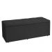 Kit Painel e Calçadeira Baú Solteiro 0,90m Roma Suede Preto - Pallazio