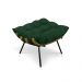Kit Poltrona e Puff Costela Suede Verde Base Metálica - Pallazio