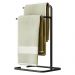 Kit Porta Toalha de Rosto Lixeira 6L e Porta Papel Higiênico Eleganza Metal Preto - Pallazio