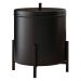 Kit Porta Toalha de Rosto Lixeira 6L e Porta Papel Higiênico Eleganza Metal Preto - Pallazio