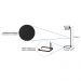 Kit Porta Toalha de Rosto Lixeira 6L e Porta Papel Higiênico Eleganza Metal Preto - Pallazio